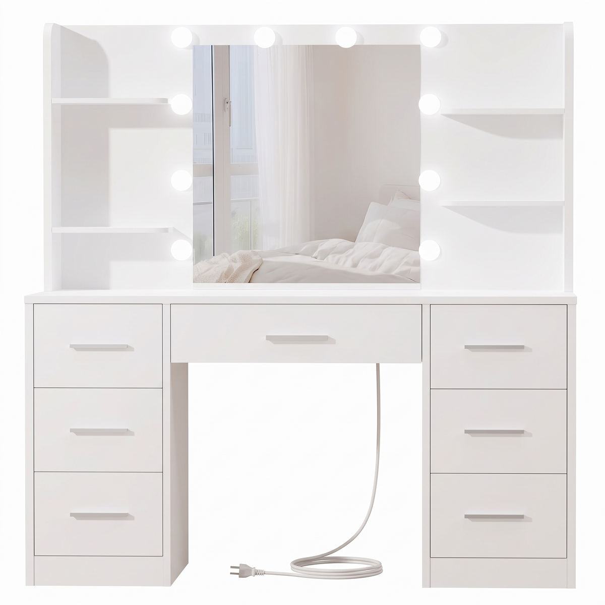 EGGREE Large White Vanity Desk