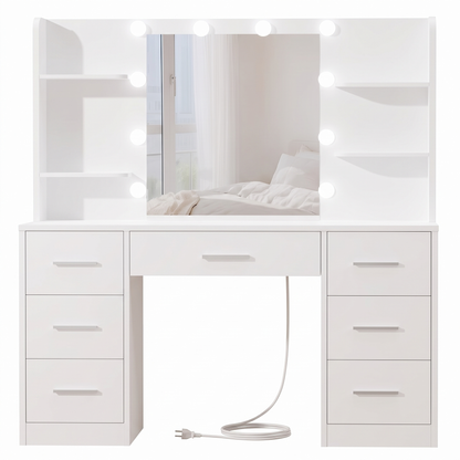 EGGREE Large White Vanity Desk