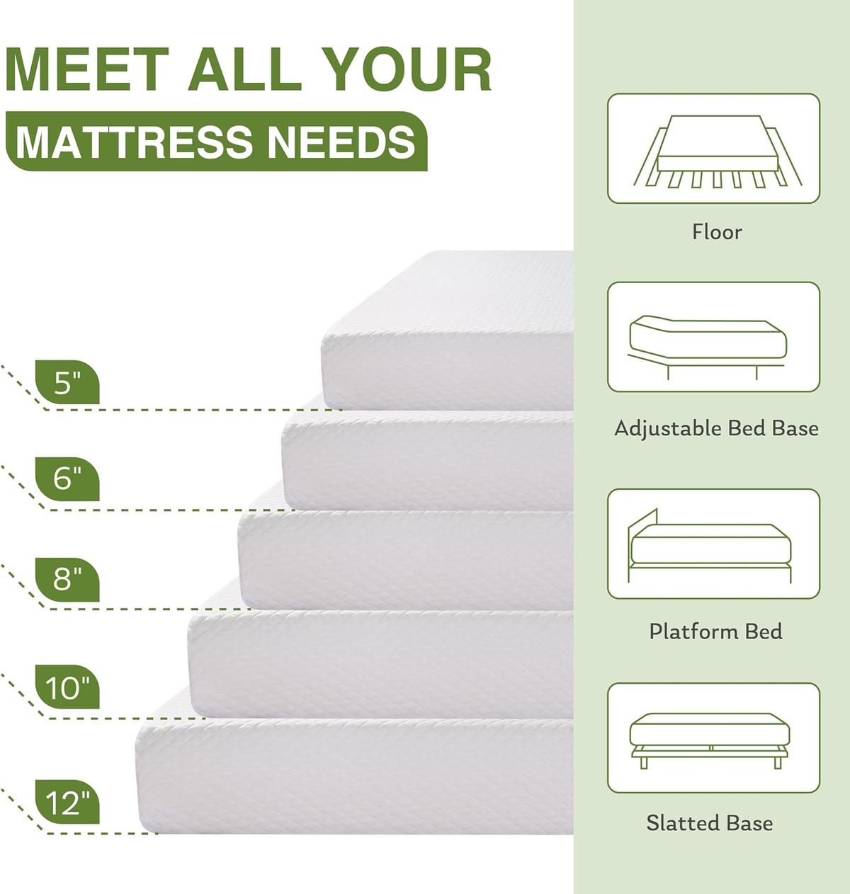 EGGREE King Size Memory Foam Mattress