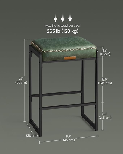 EGGREE Set of 2 Counter Height Bar Stools