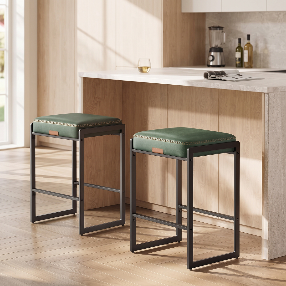 EGGREE Set of 2 Counter Height Bar Stools