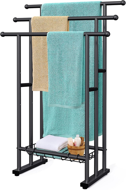 EGGREE Freestanding 3-Tier Alloy Steel Bathroom Towel Rack