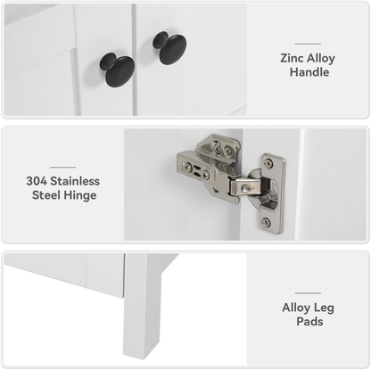 EGGREE White Bathroom Vanity with Marble Texture Top