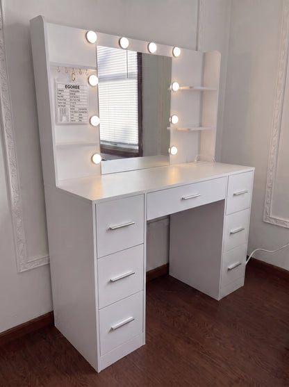 EGGREE Large White Vanity Desk