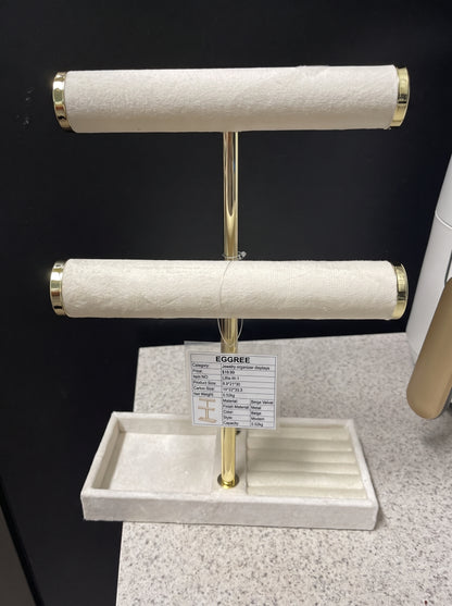 EGGREE 2-Tier Beige Jewelry Display Stand
