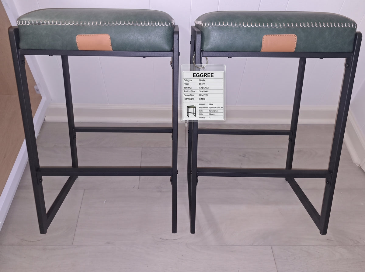 EGGREE Set of 2 Counter Height Bar Stools