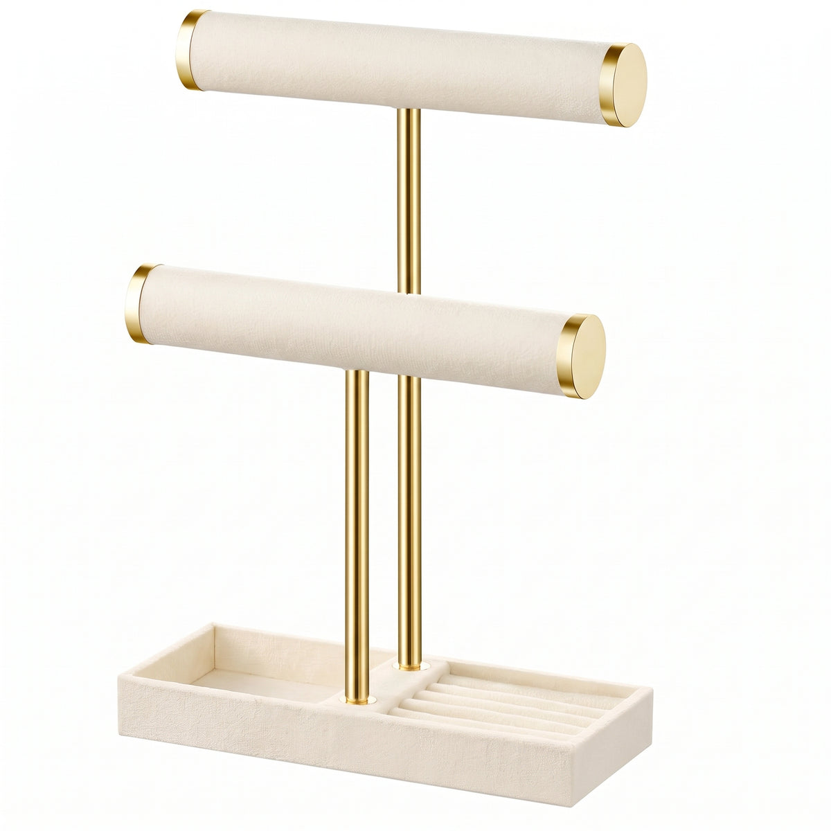 EGGREE 2-Tier Beige Jewelry Display Stand