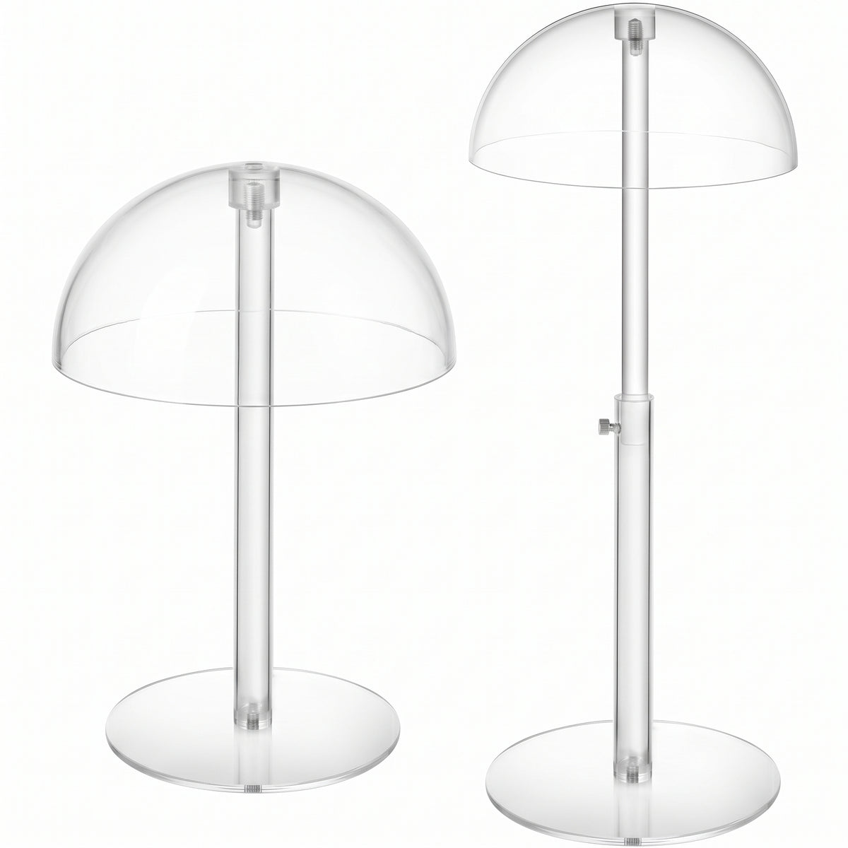 EGGREE Clear Acrylic Adjustable Height Hat Display Stand